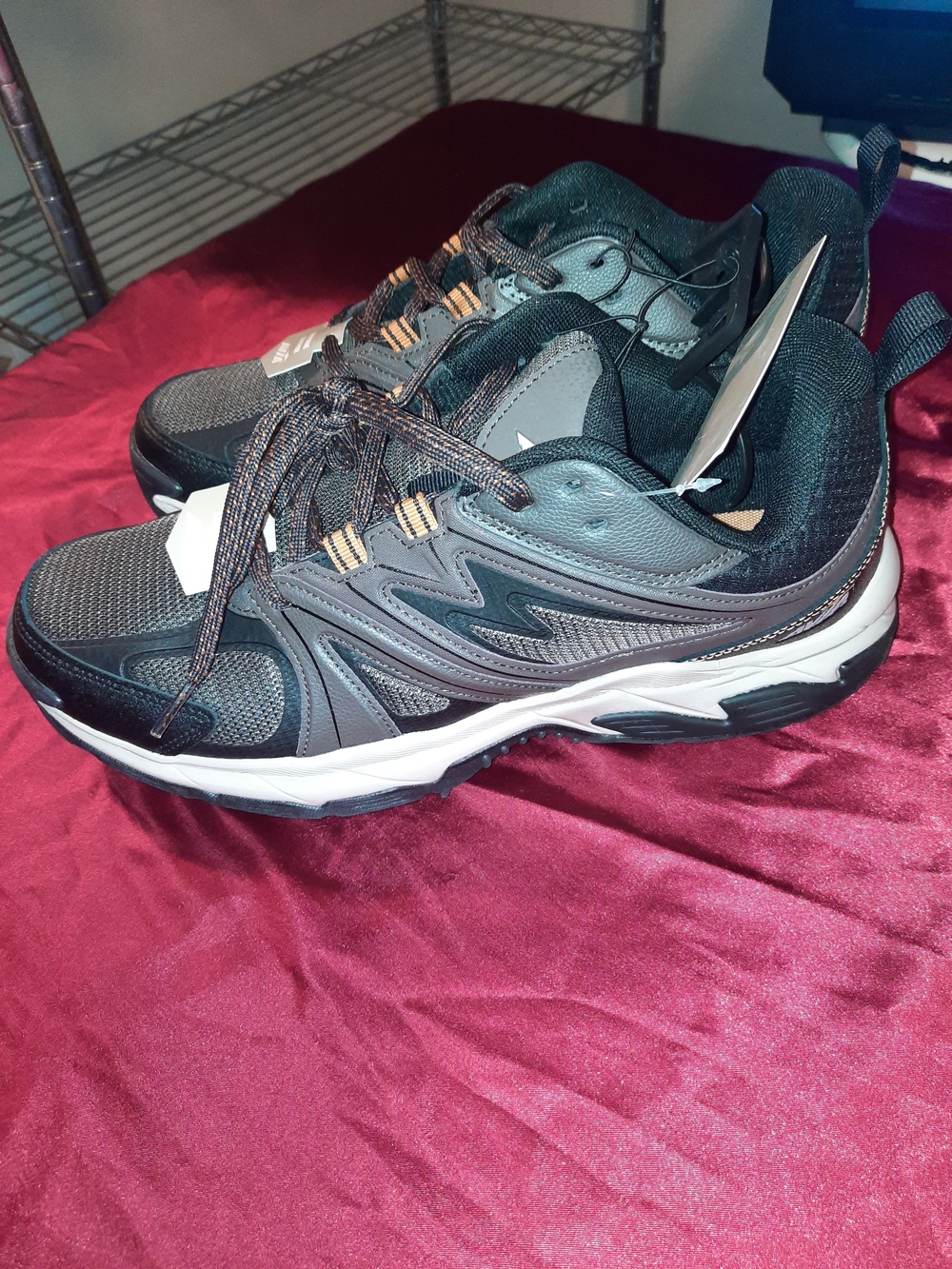 Avia Talus Men's Brown And Black Genuine Leather Athletic Running Shoes Size 12